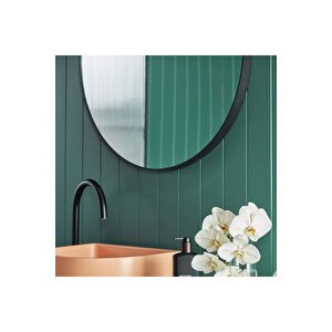 Ayna / Dekoratif Ayna / Yuvarlak Ayna / Banyo Ayna / Makyaj Ayna / Duvar Ayna / Flora Roma (si̇yah)