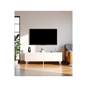 Luna Tv Ünitesi /tv Sehpası Ahşap Ayaklı (160 Cm)