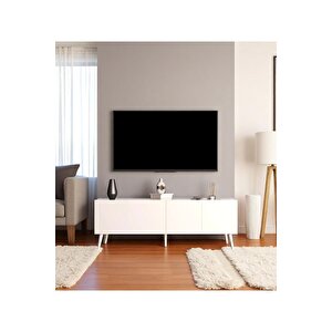 Luna Tv Ünitesi /tv Sehpası Ahşap Ayaklı (160 Cm)