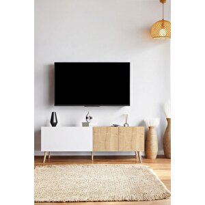 Luna Tv Ünitesi /tv Sehpası Ahşap Ayaklı (160 Cm)