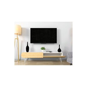 Flora Dia Dekoratiif Tv Ünitesi 150 Cm (beyaz-meşe)