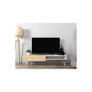 Flora Dia Dekoratiif Tv Ünitesi 150 Cm (beyaz-meşe)