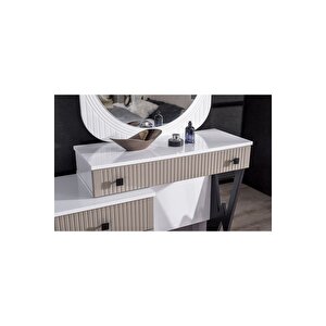 Stil (kum Beji) Modern Aynalı Şifonyer