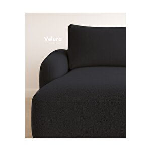 Enzo Modern Uzanmalı Köşe Takımı - Gece Mavisi 150x315 cm