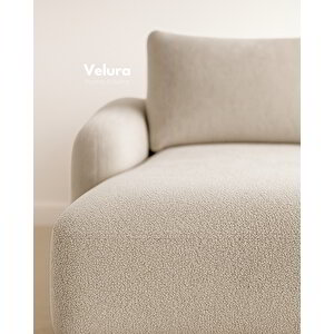 Enzo Modern Uzanmalı Köşe Takımı - Kırık Beyaz 150x315 cm