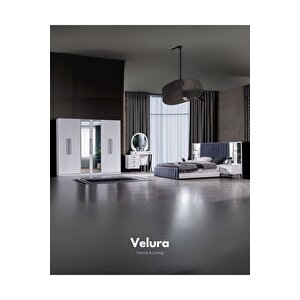 Stil (beyaz) Modern 6 Kapaklı Aynalı Gardırop (dolap)