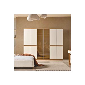 Nero Modern 6 Kapaklı Aynalı Gardırop (dolap) 240x210 cm