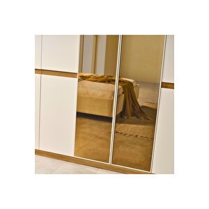 Nero Modern 6 Kapaklı Aynalı Gardırop (dolap) 240x210 cm