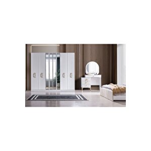 Rio Gold Modern 6 Kapaklı Aynalı Gardırop (dolap) 240x210 cm