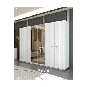 Yıldız Modern 6 Kapaklı Aynalı Gardırop (dolap) 240x210 cm