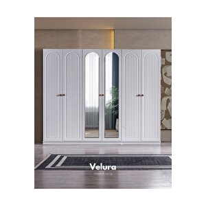 Bohem Modern 6 Kapaklı Aynalı Gardırop (dolap) 240x210 cm
