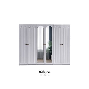 Bohem Modern 6 Kapaklı Aynalı Gardırop (dolap) 240x210 cm