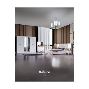 Bohem Modern 6 Kapaklı Aynalı Gardırop (dolap)