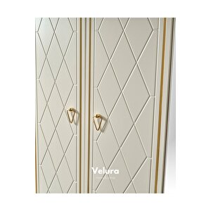 Sedef Modern 6 Kapaklı Aynalı Gardırop (dolap)