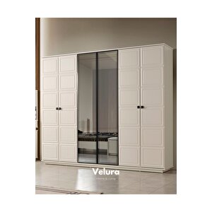 Vizyon Modern 6 Kapaklı Aynalı Gardırop (dolap) 240x210 cm