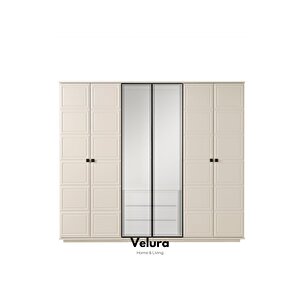 Vizyon Modern 6 Kapaklı Aynalı Gardırop (dolap) 240x210 cm