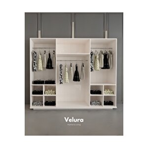 Armony Modern 6 Kapaklı Aynalı Gardırop (dolap) 240x210 cm