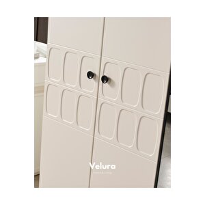 Petek Modern 6 Kapaklı Aynalı Gardırop (dolap)