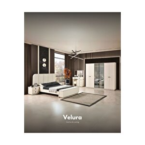 Petek Modern 6 Kapaklı Aynalı Gardırop (dolap)