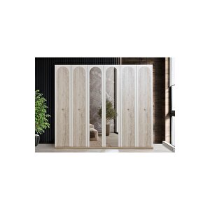 Eris Modern 6 Kapaklı Aynalı Gardırop (dolap) 240x210 cm