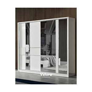 Yakamoz Modern Sürgülü Aynalı Gardırop (dolap) 240x210 cm