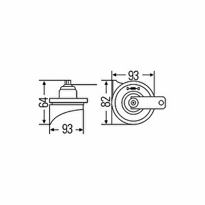 Hella Düsük/yüksek Ton Korna 12v 400-500hz 110 Dba 3fh007728-831