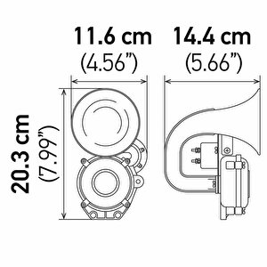 Hella Pnömatik Korna 12-24v 400hz 115 Dba 3pa013410-011