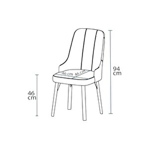 Monera Ceviz 80 X 132 Açılabilen Mdf Masa Metal Ayaklı Mutfak Masası Takımı Antrasit Sandalye