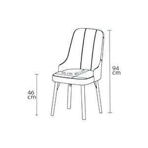 Monera Ceviz 80 X 132 Açılabilen Sunta Masa Metal Ayaklı Mutfak Masası Takımı 4 Lacivert Sandalye