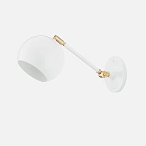 Metal Mafsallı Beyaz Spot 180 Derece Armatür Dekoratif Rustik Vintaje  Aplik