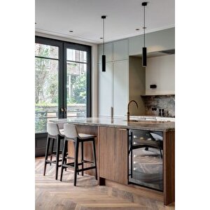 Masa Üstü Tekli Led Avize Siyah Led Spot Bar Ve Tezgah Üstü Led Avize Panasonıc Günışığı Ampullü