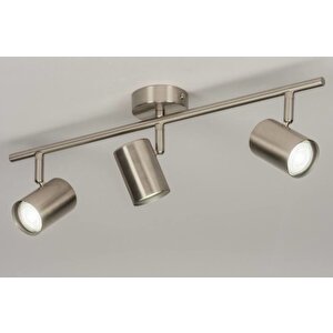 Retro Metal İnox 3 Lü 180 Derece Hareketli Led Spot Avize Beyaz Ampullü