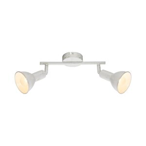 Retro Metal Beyaz 2 Li 180 Derece Hareketli Led Spot Avize Günışığı Ampullü