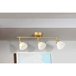 Modern Eskitme Kaplama 180 Derece Hareketli Beyaz Opal Camlı Dekoratif Tavan Plofyoner Avize