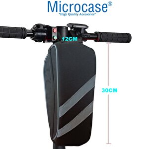 Taşınabilir Su Geçirmez 3 Bölmeli Geniş İç Hacimli Flaşörlü Scooter Bisiklet Çantası Al4249 Siyah