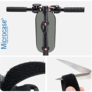 Microcase Taşınabilir Su Geçirmez 3 Bölmeli Geniş İç Hacimli Flaşörlü Scooter Bisiklet Çantası Al4249 Gri