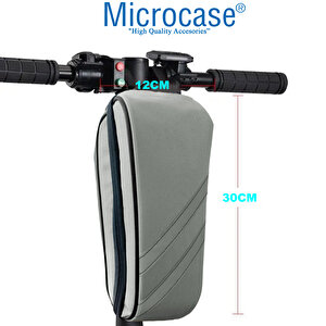 Microcase Taşınabilir Su Geçirmez 3 Bölmeli Geniş İç Hacimli Flaşörlü Scooter Bisiklet Çantası Al4249 Gri