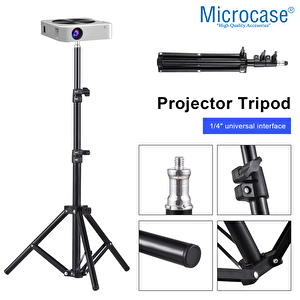Taşınabilir Projeksiyon Cihazı Vb 1/4 Vida Girişli 2.1 Mt Eğim Ve Açı Ayarlamalı Tripod - Al5173