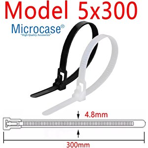 Microcase Yeniden Kullanılabilir Bağcık Kablo Eşya Sabitleme Düzenleme Bağı 30cm 20 Adet - SİYAH AL5255