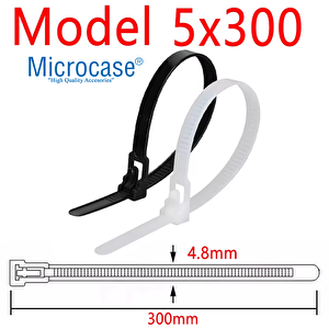 Microcase Yeniden Kullanılabilir Bağcık Kablo Eşya Sabitleme Düzenleme Bağı 30cm  5 Adet - Al5255