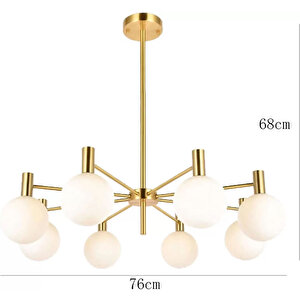 Brass Pirinç 8'lü Sarkıt Avize