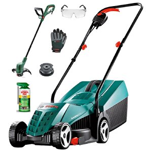 Easy Rotak 32 Çim Biçme Easygrasscut 23 Kenar Kesme Misina Eldiven Gözlük Sprey Seti