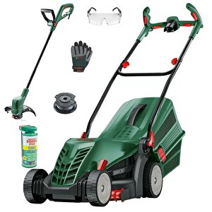 Universal Rotak 37 Çim Biçme Easygrasscut 23 Kenar Kesme Misina Eldiven Gözlük Sprey Seti