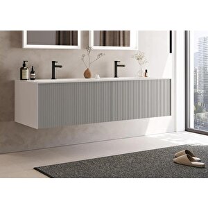 Cube 160 Cm Vizon Banyo Dolabı Alt Modül Ve Lavabo