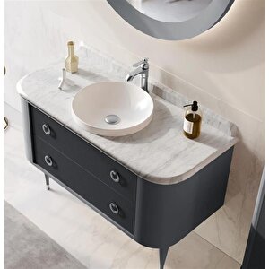 Felice 100 Cm Siyah Banyo Dolabı Alt Modül Ve Lavabo