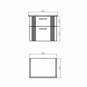 Bari 65 Cm Mat Beyaz Banyo Dolabı Alt Modül Ve Lavabo