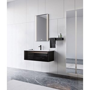 Urban 100 Cm Beyaz Bronz Banyo Dolabı Alt Modül Ve Lavabo