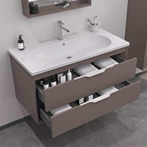 Clay 100 Cm Toprak Banyo Dolabı Alt Modül Ve Lavabo
