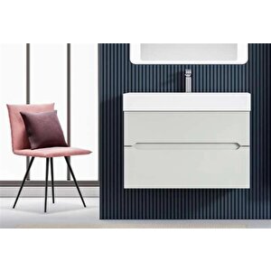 Malta 80 Cm Kaşmir Banyo Dolabı Alt Modül Ve Lavabo
