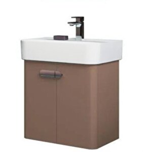 Orbit 55 Cm Cappucino Banyo Dolabı Alt Modül Ve Lavabo